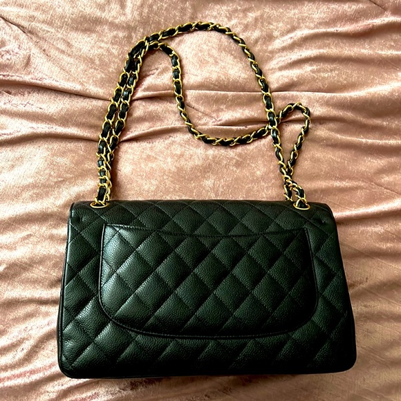 Channel black classic caviar double flap jumbo - Picture 2 of 7